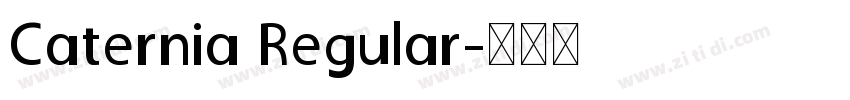 Caternia Regular字体转换